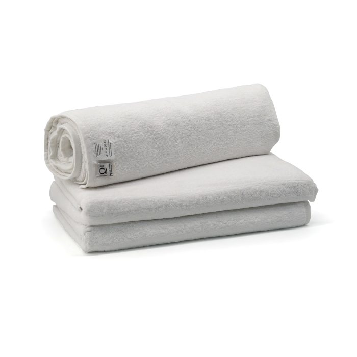 White Terry Bath Sheets - Image 1