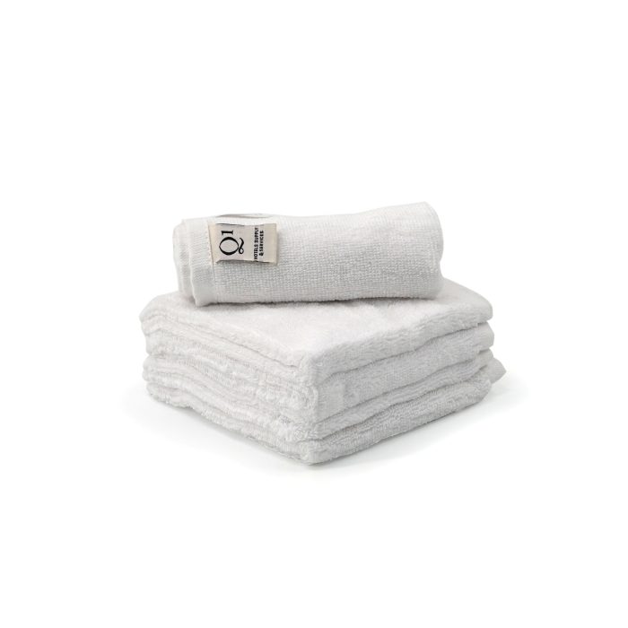 White Terry Face Towel - Image 1