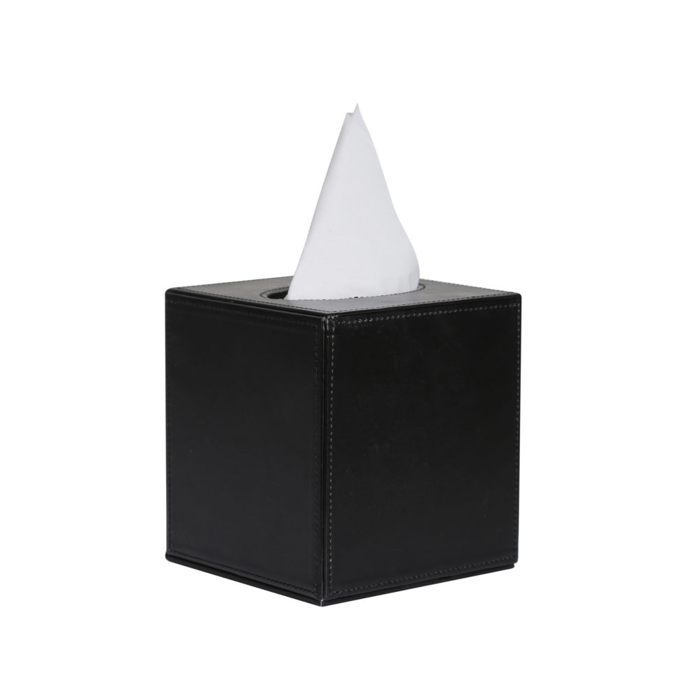 Charme Tissue Box, Square, Black