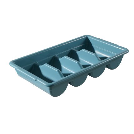 4 Compartment Cutlery Plastic Storage Box - 53x30.2x10cm