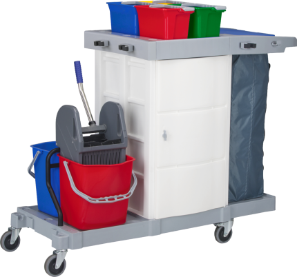 Multi-functional cleaning cart